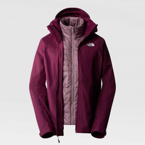 Women's The North Face Inlux Triclimate 3 In 1 Jackets Fuchsia / Grey | Malaysia-5368709